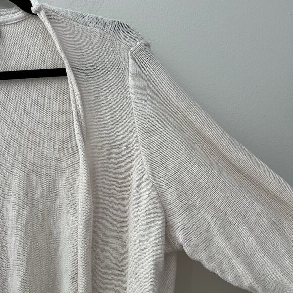 LOGO by Lori Goldstein Women’s Slub Open Front Cardigan‎ Ruffle Detail Size 2x - Picture 4 of 9